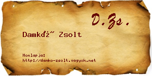 Damkó Zsolt névjegykártya